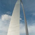 USA MO SaintLouis 2002MAR06 GatewayArch 009  During a nation-wide competition in 1947-48, architect Eero Saarinen's inspired design for a 630-foot stainless steel arch was chosen as a perfect monument to the spirit of the western pioneers. : 2002, 2002 - Booze Bothers Tour, Americas, Gateway Arch, March, Missouri, North America, Saint Louis, USA